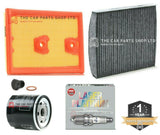 FOR SEAT LEON 1.2 TSI MK3 2012> FULL SERVICE FILTERS KIT NGK PLUGS & SUMP PLUG