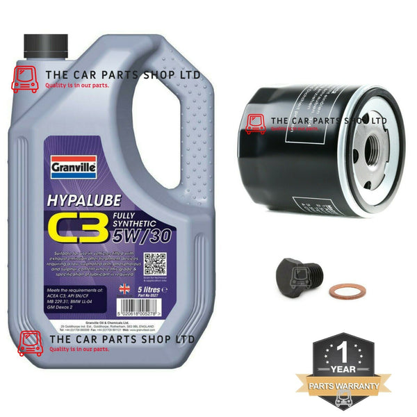 FITS SEAT LEON SPORT COUPE 1.4 TSI 12-18 SERVICE KIT 5L GRANVILLE & OIL FILTER