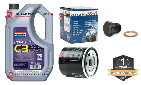 FOR SEAT LEON SPORT COUPE 1.4 TSI 12-18 BOSCH SERVICE KIT 5L OIL & BOSCH FILTER