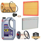 FOR VAUXHALL ASTRA H 1.7 SRI 04-11 FULL SERVICE KIT 5L OIL + FILTERS + SUMP PLUG