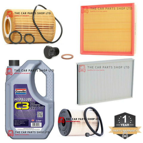 FOR VAUXHALL ASTRA H 1.7 SRI 04-11 FULL SERVICE KIT 5L OIL + FILTERS + SUMP PLUG
