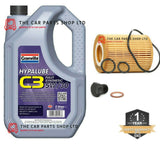 FOR VAUXHALL ASTRA H 1.7 SRI 04-11 SERVICE KIT 5L 5W30 & OIL FILTER + SUMP PLUG