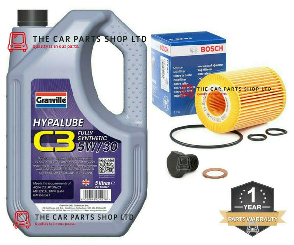 FOR VAUXHALL ASTRA H 1.7 SRI 2004-2011 BOSCH SERVICE KIT 5L OIL BOSCH FILTER KIT