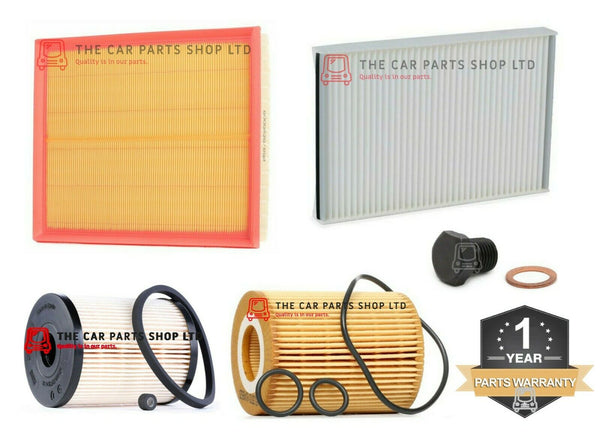 FOR VAUXHALL ASTRA H 1.7 SRI 04-11 FULL SERVICE FILTERS KIT ALL 4 FILTERS & PLUG