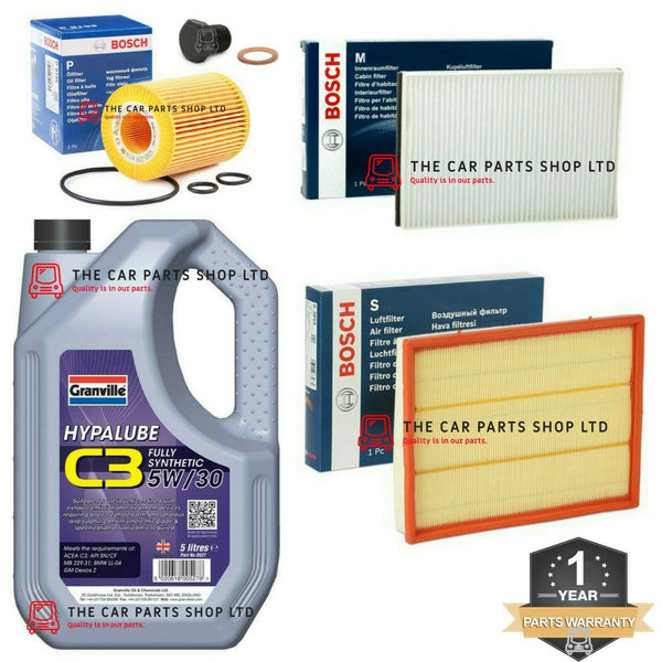 FITS VAUXHALL ASTRA H 1.7 2004-2011 BOSCH SERVICE KIT AIR OIL POLLEN & 5L 5W30