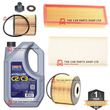 FITS PEUGEOT EXPERT 2.0 HDI MK2 2015> FULL SERVICE KIT 5L OIL & FILTERS + PLUG