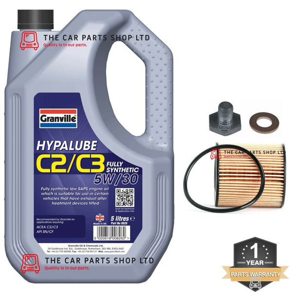 FITS PEUGEOT EXPERT 2.0 HDI MK2 2015> SERVICE KIT GRANNVILLE OIL & OIL FILTER