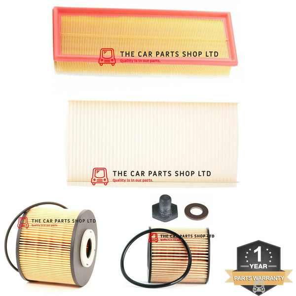 FITS PEUGEOT EXPERT 2.0 HDI MK2 2015> FULL SERVICE FILTERS KIT INC DRAIN PLUG