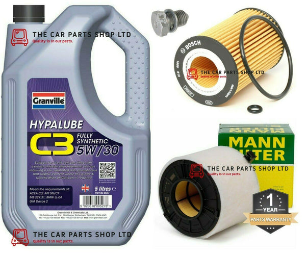 FOR AUDI A4 2.0 TDI MK5 2015> BOSCH SERVICE KIT BOSCH OIL FILTER MANN AIR FILTER