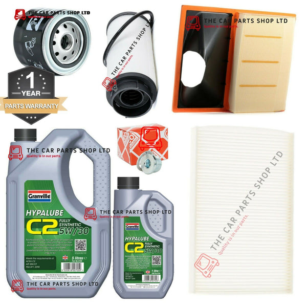 FOR IVECO DAILY CHASSIS CAB 2.3 DIESEL FULL SERVICE KIT 6L OIL + FILTERS + PLUG