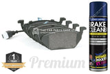 FOR VW EOS MK1 2.0 TDI 2006> FRONT BRAKE PADS SET & BRAKE CLEANER 500ML NEW