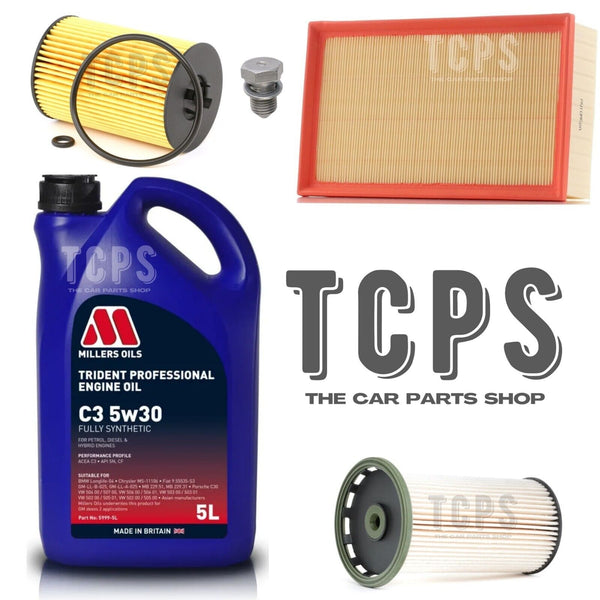 FITS VW GOLF MK7 GTD 2.0 DIESEL 12-16 SERVICE KIT 5L MILLERS OIL AIR OIL FUEL
