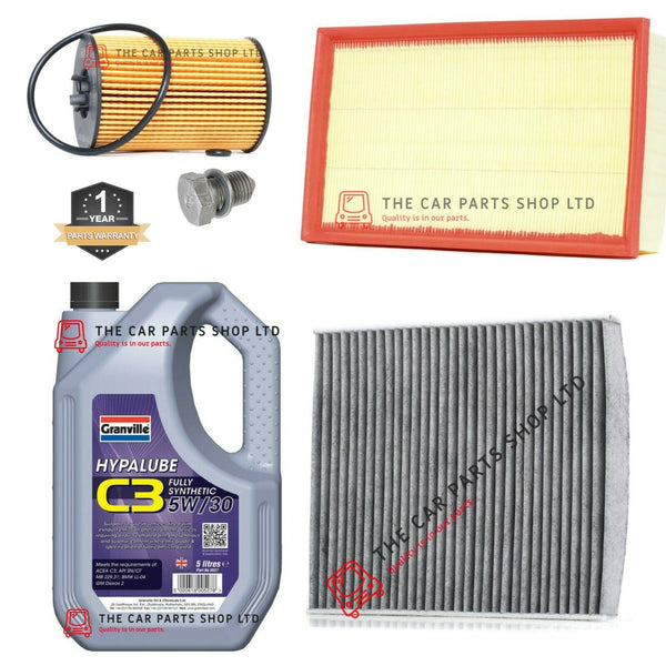FITS VW GOLF MK7 GTD 2.0 DIESEL 12-16 SERVICE KIT GRANVILLE OIL & POLLEN AIR OIL