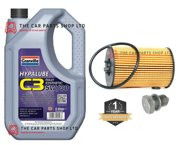 FITS VW GOLF MK7 GTD 2.0 DIESEL 12-16 SERVICE KIT 5L OIL + OIL FILTER SUMP PLUG