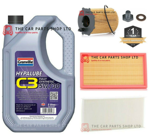 SERVICE KIT FOR PEUGEOT EXPERT MPV 1.6 HDI 2006> 5L AND POLLEN AIR OIL PLUG NEW
