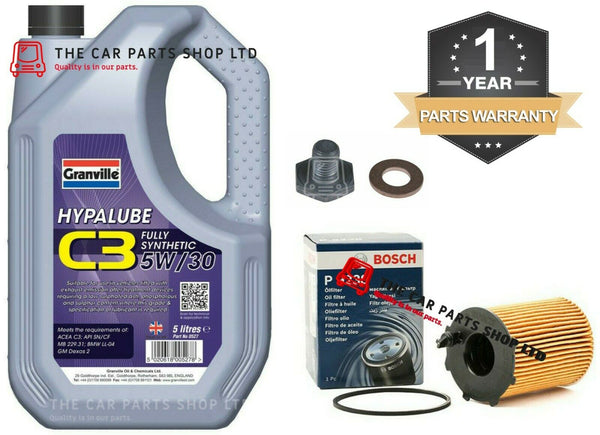 FOR PEUGEOT EXPERT MPV 1.6 HDI 2006> BOSCH SERVICE KIT 5L OIL BOSCH FILTER PLUG