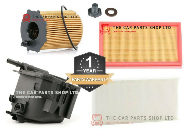 FOR PEUGEOT EXPERT MPV 1.6 HDI 2006> FULL SERVICE FILTERS KIT WITH DRAIN PLUG