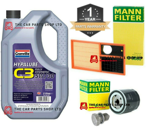 FOR SKODA OCTAVIA 1.4 MK2 2004> MANN-FILTER SERVICE KIT AIR & OIL + 5W30 OIL NEW