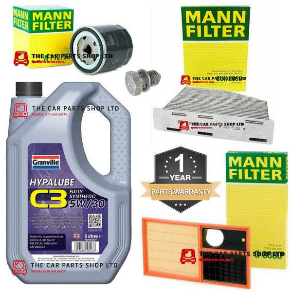 FOR SKODA OCTAVIA 1.4 MK2 2004> MANN-FILTER SERVICE KIT CARBON CABIN OIL AIR NEW