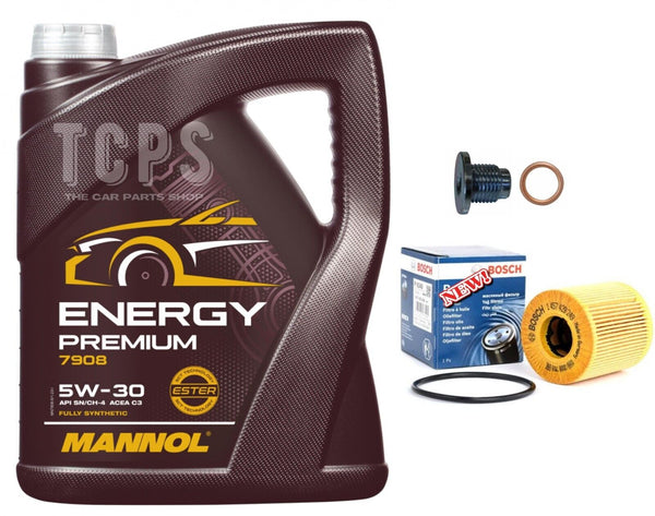FITS MINI COOPER 1.6 PETROL 06-14 BOSCH SERVICE KIT 5L OIL & BOSCH FILTER PLUG