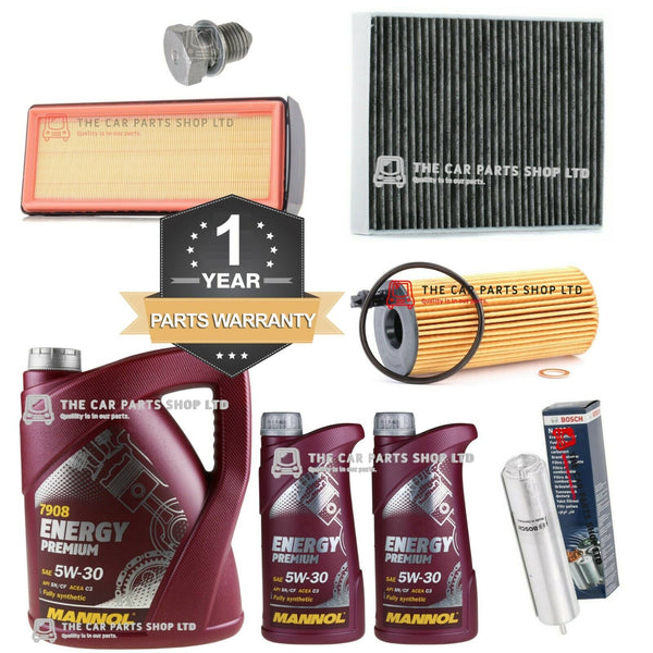 FOR BMW 330D 3.0 MSPORT FULL SERVICE KIT 7L 5W30 & OIL AIR CABIN FUEL & PLUG