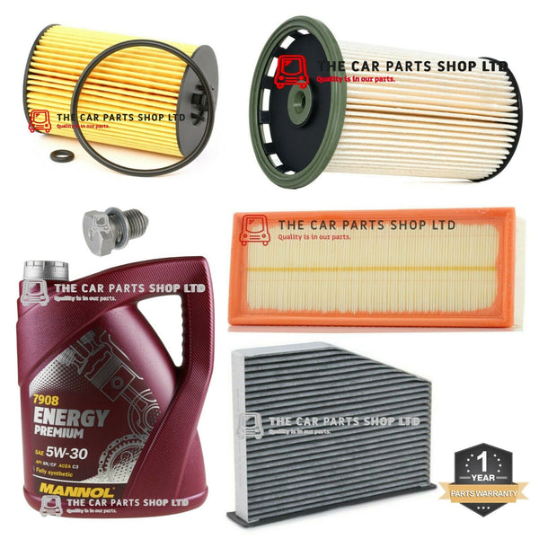 FOR AUDI Q3 2.0 TDI MK1 2011-2018 SERVICE KIT 5L OIL + ALL FILTERS & DRAIN PLUG
