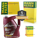 MANN- FILTER SERVICE KIT FOR AUDI Q3 2.0 TDI 2011-2018 CARBON CABIN AIR OIL & 5L