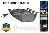 FITS MINI COOPER 1.6 R50 2001-2007 FRONT BRAKE PADS SET & BRAKE CLEANER 500ML