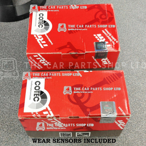 FITS MINI COOPER 1.6 R50 2001-2007 TRW FRONT & REAR BRAKE PADS & WEAR SENSORS