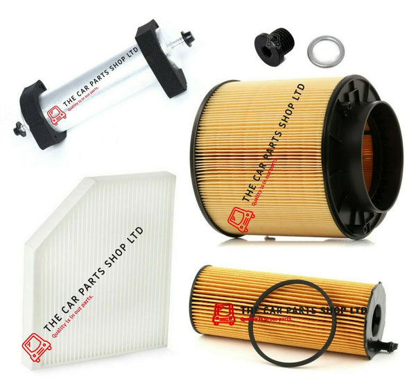 FOR AUDI A5 3.0 TDI COUPE 2007-11 SERVICE FILTERS KIT FULL KIT + DRAIN PLUG NEW