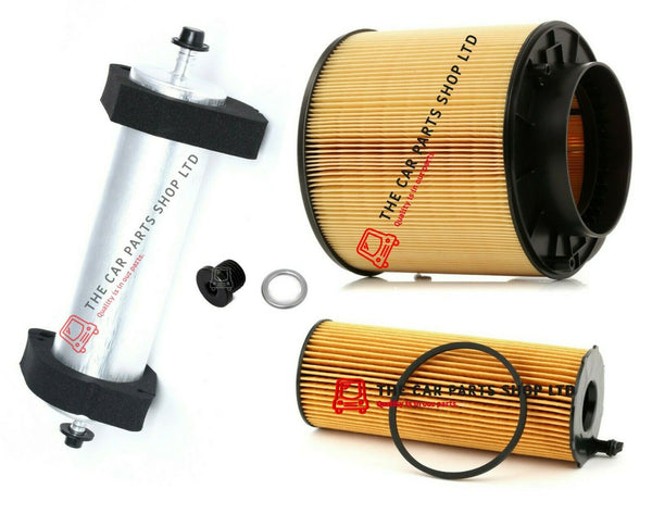FOR AUDI A5 3.0 TDI COUPE 2007-2011 SERVICE FILTERS KIT FUEL AND AND OIL PLUG