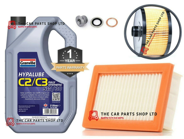 FOR SMART FORTWO 453 2015> SERVICE KIT 5L GRANVILLE & OIL + AIR FILTER KIT PLUG