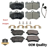FOR AUDI S8 5.2L QUATTRO PREMIUM FRONT & REAR BRAKE PADS WITH SENSORS SETS NEW