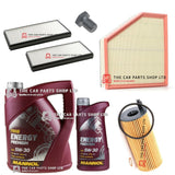 FOR BMW 5 SERIES 520D TOURING E61 SERVICE KIT 6L 5W30 + AIR OIL POLLEN FILTER OE