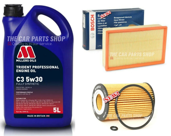 Bosch service kit Fits Volkswagen Passat B8 3G (2014-) With 5 litres Millers oil
