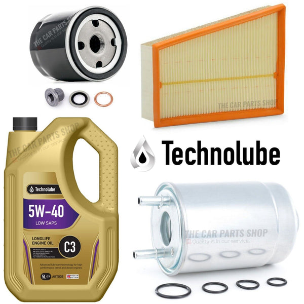 FOR RENAULT MEGANE MK3 1.5 SERVICE KIT 5L 5W40 OIL & FUEL AIR OIL SUMP PLUG NEW