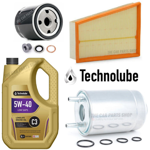 FOR RENAULT MEGANE MK3 1.5 SERVICE KIT 5L 5W40 OIL & FUEL AIR OIL SUMP PLUG NEW