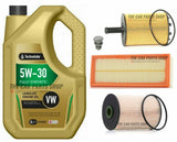 FOR VW GOLF MK6 1.6 S TDI (5K) SERVICE KIT 5L 507 OIL + AIR FUEL OIL AND PLUG