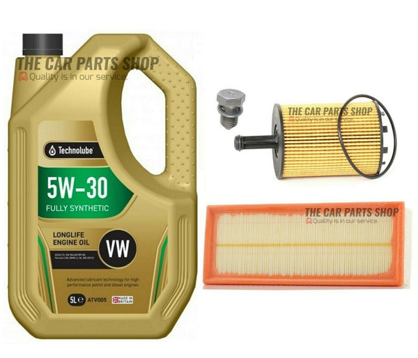 FOR VW GOLF MK6 1.6 S TDI (5K) SERVICE KIT AIR & OIL FILTER WITH 5L 507 OIL NEW