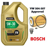 FOR VW GOLF MK6 1.6 S TDI (5K) BOSCH SERVICE KIT BOSCH OIL FILTER & 5L 507 OIL