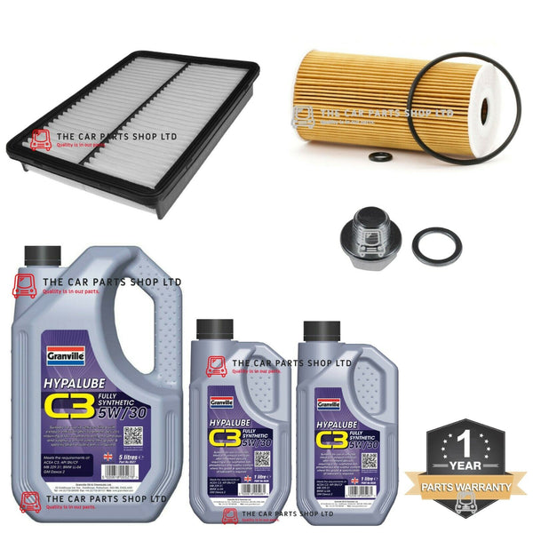 FITS HYUNDAI SANTA FE 2.2 CRDI 2005> SERVICE KIT 7L 5W30 & AIR OIL FILTER NEW