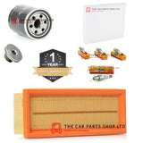 FOR FIAT 500 MK1 1.2 PETROL 2007> SERVICE FILTER KIT + SUMP PLUG + NGK PLUGS X4