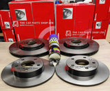 FOR VW CADDY MK3 2.0 2004-2012 PREMIUM BREMBO FRONT AND REAR BRAKE DISCS NEW OE