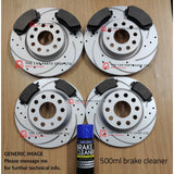 FOR SEAT LEON 1.9 TDI MK1 05-13 DRILLED GROOVED FRONT & REAR BRAKE DISCS & PADS