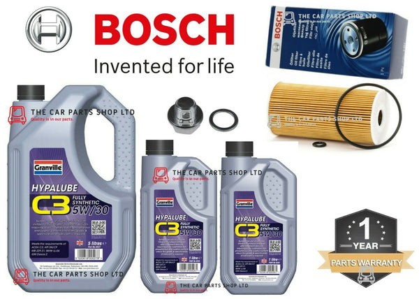 FITS HYUNDAI SANTA FE 2.2 CRDI 2005> BOSCH SERVICE KIT 7L OIL BOSCH FILTER PLUG