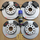 FOR VW CADDY MK3 2.0 2004-2012 FRONT AND REAR BRAKE DISCS AND PADS