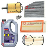 FOR VW EOS 2.0 TDI 2006> FULL SERVICE KIT 5L GRANVILLE & FILTERS & DRAIN PLUG