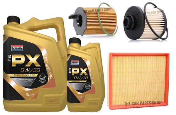 FOR PEUGEOT EXPERT 1.6 HDI 2016> SERVICE KIT 6L 0W30 OIL AND FUEL OIL & AIR NEW