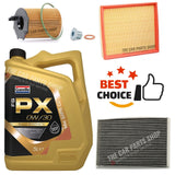 FOR VAUXHALL CROSSLAND X 1.6 TURBO D 2017> SERVICE KIT 5L OIL + OIL AIR CABIN