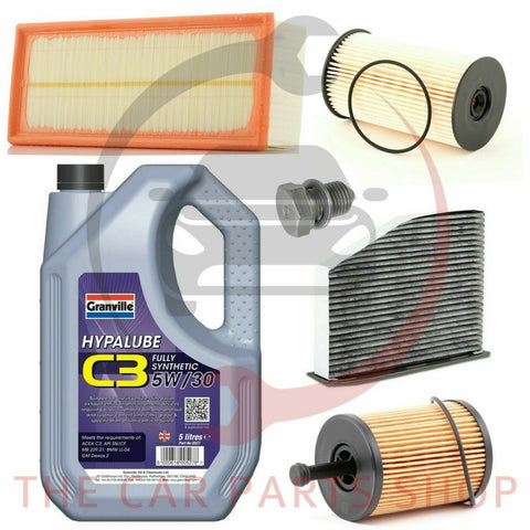 REPLACEMENT FULL SERVICE KIT FOR AUDI A3 1.6 DIESEL GRANVILLE OIL & ALL FILTERS